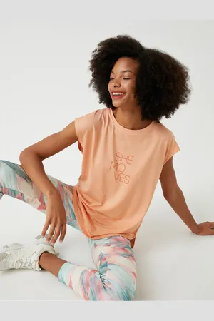 Koton Sport-t-shirt Mit Slogan-print Und Rundhalsausschnitt für Damen - XS