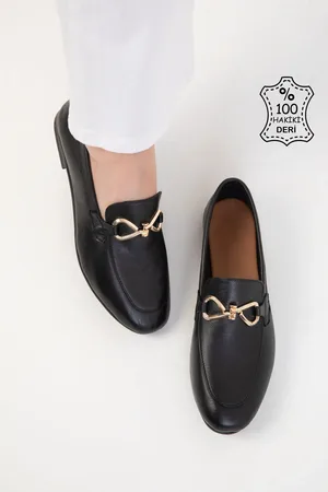 SOHO Schwarze Loafer-schuhe Aus Echtem Leder für Damen - 37