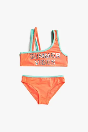 Koton Bikini-set Mit Farbkontrastdruck für Damen - 5–6 Jahre