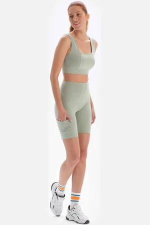 Dagi Mintgrüne Biker-strumpfhose Mit Taschen für Damen - L