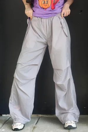 MADMEXT Gefärbte Graue Parachute Jogger Hose Mg1726 für Damen - L