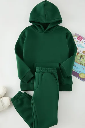 Trendyol Grünes Gestricktes Mini-me-trainingsanzug-set Für Jungen für Herren - 6–7 Jahre