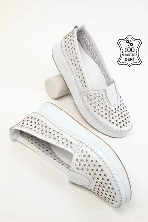 SOHO Weiße Loafer-schuhe Aus Echtem Leder für Damen - 39