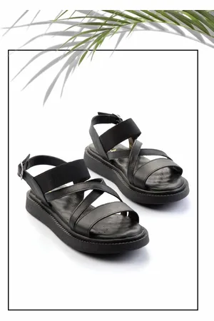Disney Schwarze Sandalen Aus Echtem Leder K 05357022903 für Damen - 39