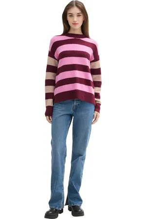 TOM TAILOR Pullover Mit Streifen-patch für Damen - L