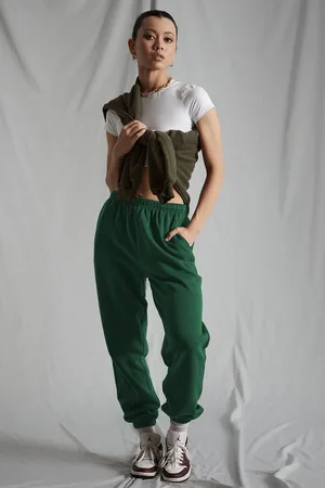 MADMEXT Dunkelgrüne Oversize-jogginghose Mit Elastischem Bund Mg1235 für Damen - S