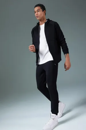 DeFacto Slim Fit Sportsman Jogger Trainingsanzug – Slim Fit Skuba Diver Stoff – Standard Bein Taille für Herren - XS