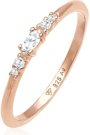 Elli Eleganter Verlobungsring Mit Zirkoniumkristallen – 925er Sterlingsilber für Damen - 58