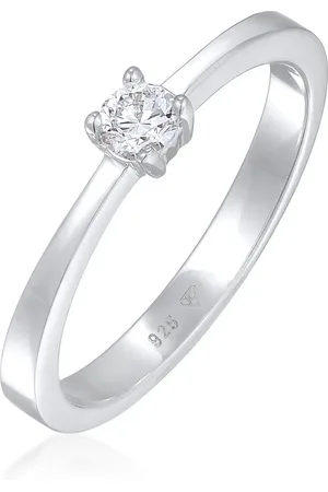 Elli Solitärring Aus 925er Silber – Grown Diamanten (0,17 Ct) für Damen - 54