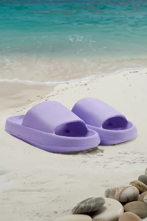 Trendyol Fliederfarbene, Flache Pool-hausschuhe für Damen - 38