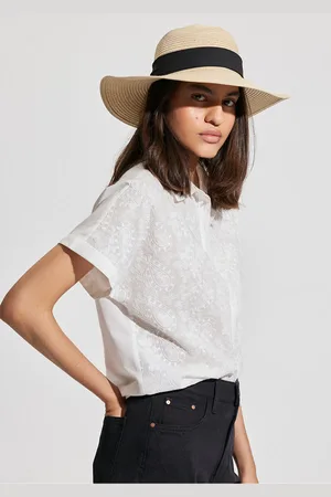 Mavi Beiger Strohhut --70185 Modell für Damen - One Size