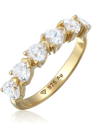 Elli Ring Ring Mit Steinen Herz Zirkonia Weiß 925 Sterling Silber Valentinstag für Damen - 52