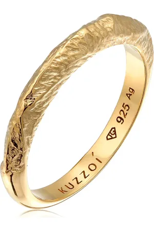 Kuzzoi Ring Mens Band Ring Narrow Used Look Solid Trend In 925 Sterling Silver für Herren - 62