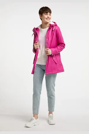 myMo Regenjacke Mit Webpelzfutter für Damen - XS