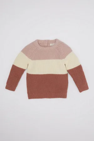 DeFacto Farbblock-strickpullover Für Babys Mit Rundhalsausschnitt C8292a524wn für Damen - 24–36 Monate