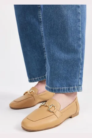 YAYA Loafer Aus Leder In Beige Mit Schnalle für Damen - 38