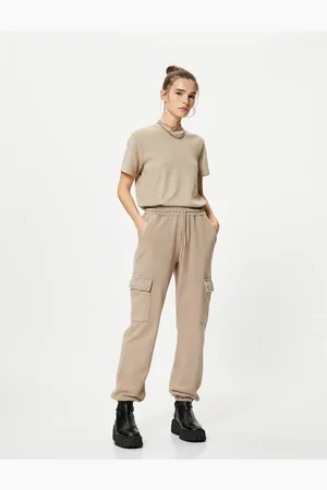 Koton Joggerhose Mit Cargotasche Und Spitzenbund für Damen - 2XL