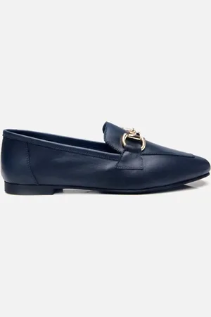 YAYA Marineblauer Loafer Aus Leder Mit Schnalle für Damen - 36