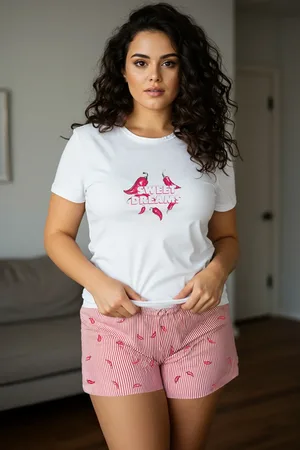 Trendyol Gestreiftes Strick-pyjama-set Mit Rundhalsausschnitt für Damen - XL