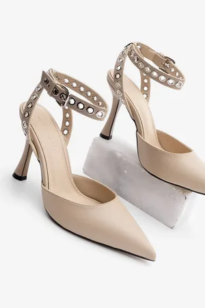 Marjin Stiletto – Trock-schuhe Mit Knöchelriemen Und Offenem Rücken - 36