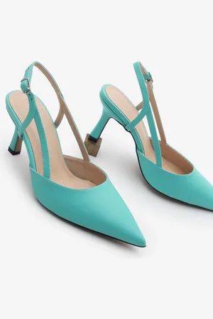 Marjin Stiletto Side Open Banded Pointed Toe Klassische Schuhe Mit Absatz Suder Aqua - 36