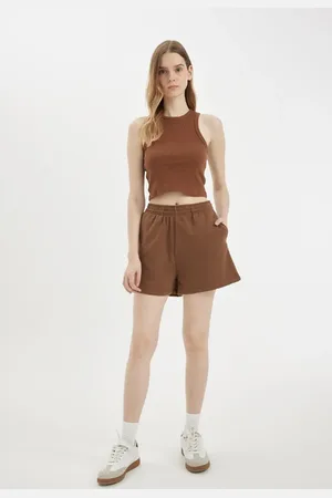 DeFacto Normale Passform, Elastische Taille, Einfache Gerade Shorts Z5071az24sm für Damen - S