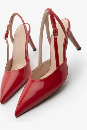 Marjin Stiletto-schuhe – Roter Lackleder-absatz Mit Offenem Zemar-rücken - 38