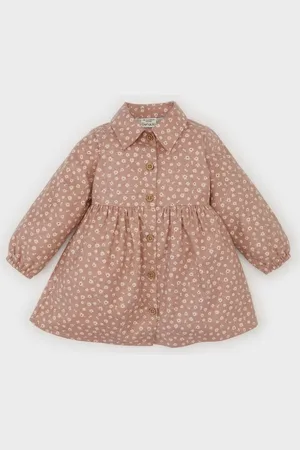 DeFacto Baby-mädchen-blumen-langarm-flanellkleid für Damen - 24–36 Monate