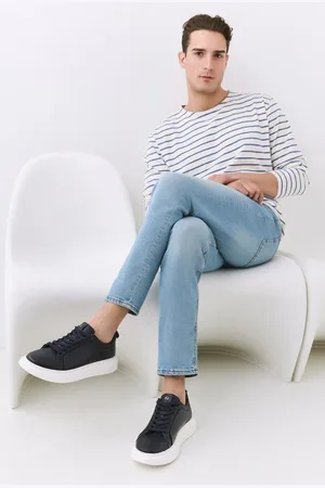YAYA Marineblaue Freizeitschuhe Aus Echtem Leder für Herren - 41