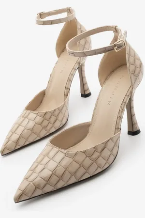 Marjin Stiletto Spitze Zehe Knöchelriemen Kroko Absatzschuhe Menlit Kroko - 38
