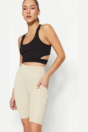 Trendyol Recovery-strick-sport-biker-/radfahrer-leggings Mit Hoher Taille Und Tasche Und Detaillierten Details für Damen - 2XL