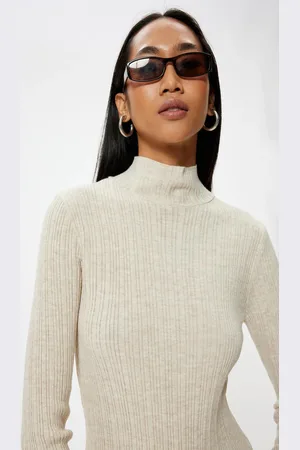 Koton Langärmliger Strukturierter Basic-strickpullover Rollkragen für Damen - XL