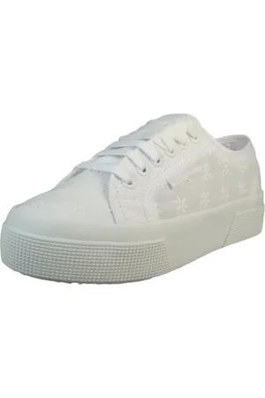 Superga Low Sneaker 2740 Flower Sangallo Low Top S2148kw A0a Total White Textil für Damen - 37