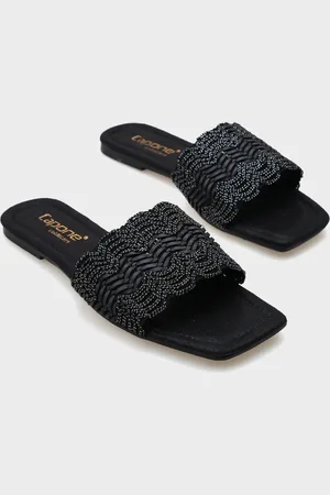 Capone Outfitters Katya Hausschuhe Mit Flachem Absatz Und Stumpfer Zehenpartie für Damen - 40