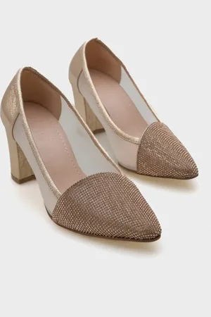 Capone Outfitters Nora Schuhe Mit Spitzem Zehenbereich, Mesh Und Stein, Mittlerer Absatz für Damen - 40