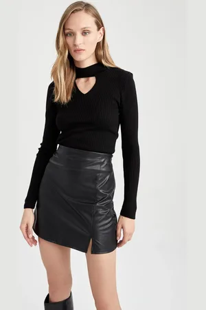 DeFacto Figurbetonter, Gerippter Pullover Mit Halbem Rollkragen Y9883az22wn für Damen - 2XL