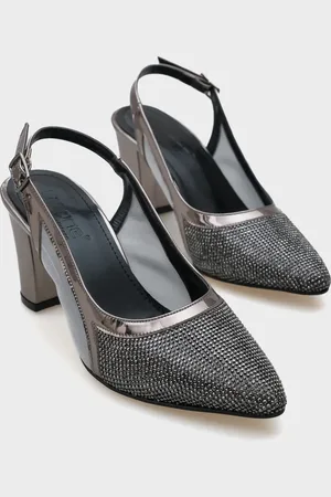 Capone Outfitters Ola 750 Schuhe Mit Absatz Aus Steinnetz Und Offenem Rücken für Damen - 41