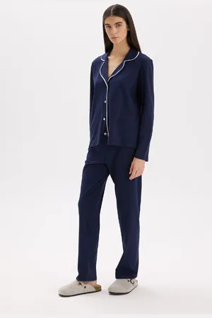 DeFacto Pyjama-set Mit Normaler Passform – Lange Ärmel Und Unterteil für Damen - 2XL