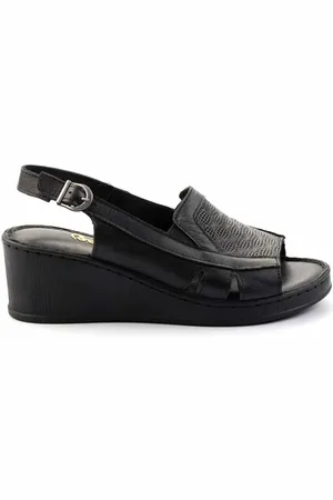 Disney Schwarze Schuhe Mit Keilabsatz Aus Echtem Leder K 05466057303 für Damen - 40