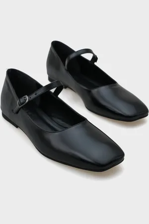 Capone Outfitters Marj Jane Ballerinas In Mattschwarz Mit Stumpfer Zehenpartie Und Band für Damen - 39