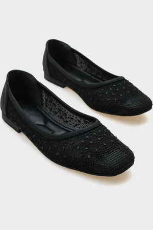 Capone Outfitters Adore Blunt Toe Stone Lace Ballerinas für Damen - 41