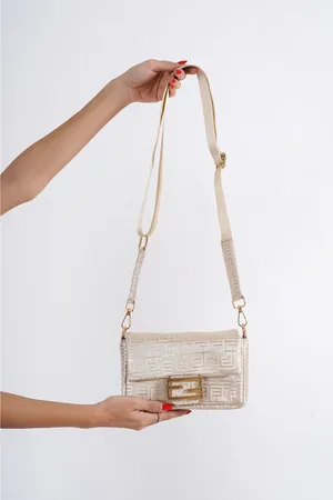 Capone Outfitters Ibiza Satin Labyrinth Gemusterte Tasche für Damen - One Size