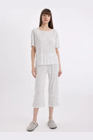 DeFacto Buntes Kurzarm-pyjama-set – Fall In Love D1537ax24sm für Damen - M