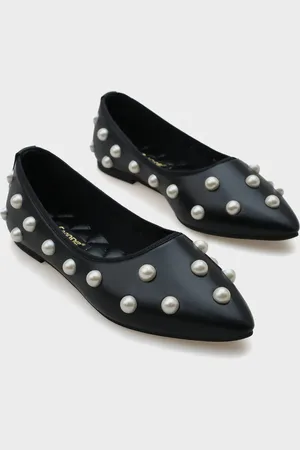 Capone Outfitters Alice Pearl Accessoire Ballerinas Mit Spitzer Zehenpartie für Damen - 37