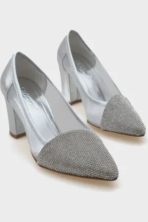 Capone Outfitters Nora Schuhe Mit Spitzem Zehenbereich, Mesh Und Stein, Mittlerer Absatz für Damen - 39