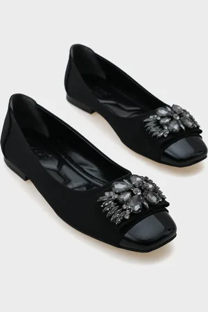 Capone Outfitters Agnes Stilvolle Ballerinas Mit Metallkappe Und Steinschnalle für Damen - 40