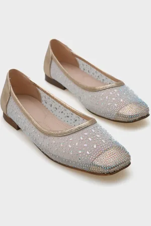 Capone Outfitters Adore Blunt Toe Stone Lace Ballerinas für Damen - 40