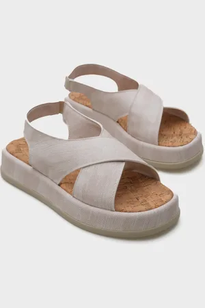 Capone Outfitters Dena Sandalen Mit Keilabsatz Und Kreuzriemen für Damen - 36