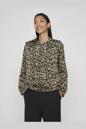 VILA Bomberjacke Leoprint für Damen - 34