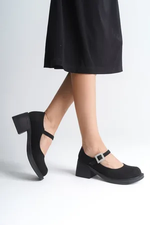 Capone Outfitters Mary Jane Schuhe – Steindetaillierte Schnalle für Damen - 38